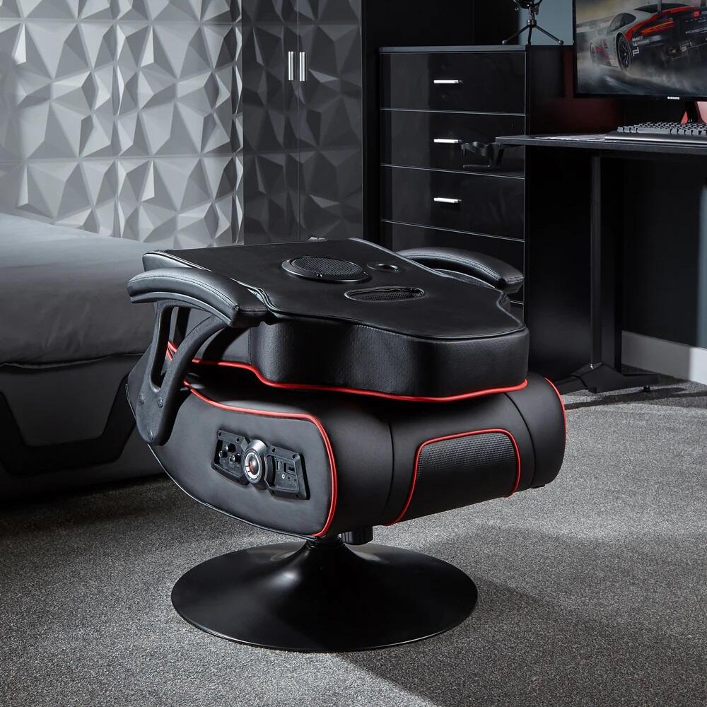 X Rocker TORQUE 2.1 Gaming-Sessel mit Wireless Audiosystem und Vibrationsmotor - schwarz/rot