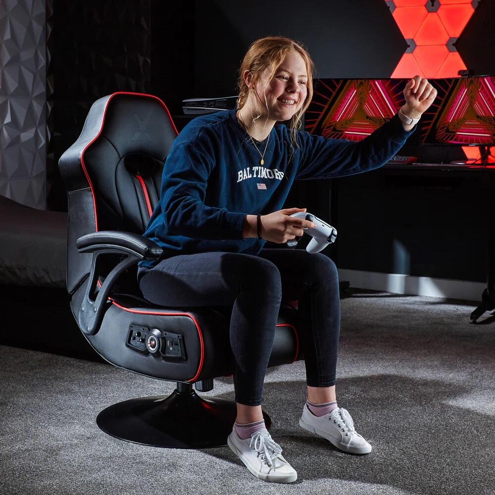 X Rocker TORQUE 2.1 Gaming-Sessel mit Wireless Audiosystem und Vibrationsmotor - schwarz/rot