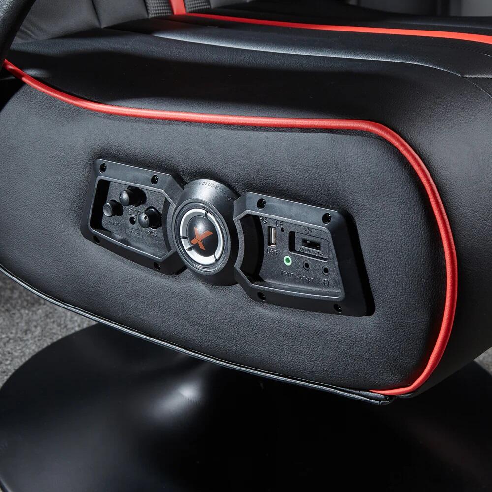 X Rocker TORQUE 2.1 Gaming-Sessel mit Wireless Audiosystem und Vibrationsmotor - schwarz/rot