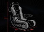 X Rocker MONSOON 4.1 Gaming-Sessel mit LED-Beleuchtung, Wireless Audiosystem und Vibrationsmotor - schwarz