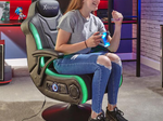 X Rocker MONSOON 4.1 Gaming-Sessel mit LED-Beleuchtung, Wireless Audiosystem und Vibrationsmotor - schwarz