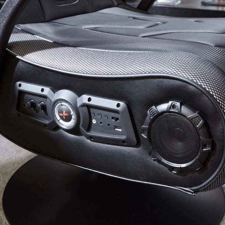 X Rocker MONSOON 4.1 Gaming-Sessel mit LED-Beleuchtung, Wireless Audiosystem und Vibrationsmotor - schwarz