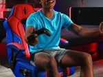 X Rocker Marvel™ Elite 2.1 Gaming-Sessel im Spider-Man Design - blau/rot