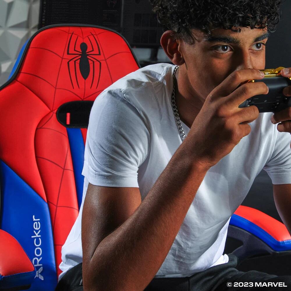 X Rocker Marvel™ Elite 2.1 Gaming-Sessel im Spider-Man Design - blau/rot