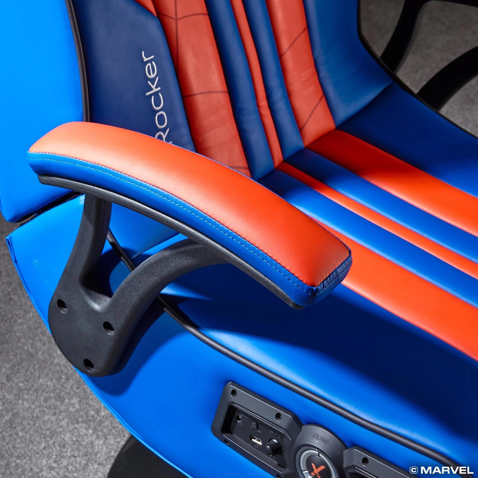 X Rocker Marvel™ Elite 2.1 Gaming-Sessel im Spider-Man Design - blau/rot