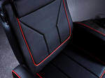 X Rocker Shift Luxe Junior 2.1 Ottoman Gaming-Sessel mit Stereo-Lautsprechersystem und Subwoofer - schwarz/rot