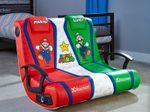 X Rocker Nintendo Super Mario™ Dual Rivals Floor Rocker Gaming-Bodensessel für Kinder & Jugendliche mit 2.1 Soundsystem - rot/weiß/grün