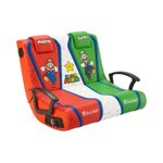 X Rocker Nintendo Super Mario™ Dual Rivals Floor Rocker Gaming-Bodensessel für Kinder & Jugendliche mit 2.1 Soundsystem - rot/weiß/grün