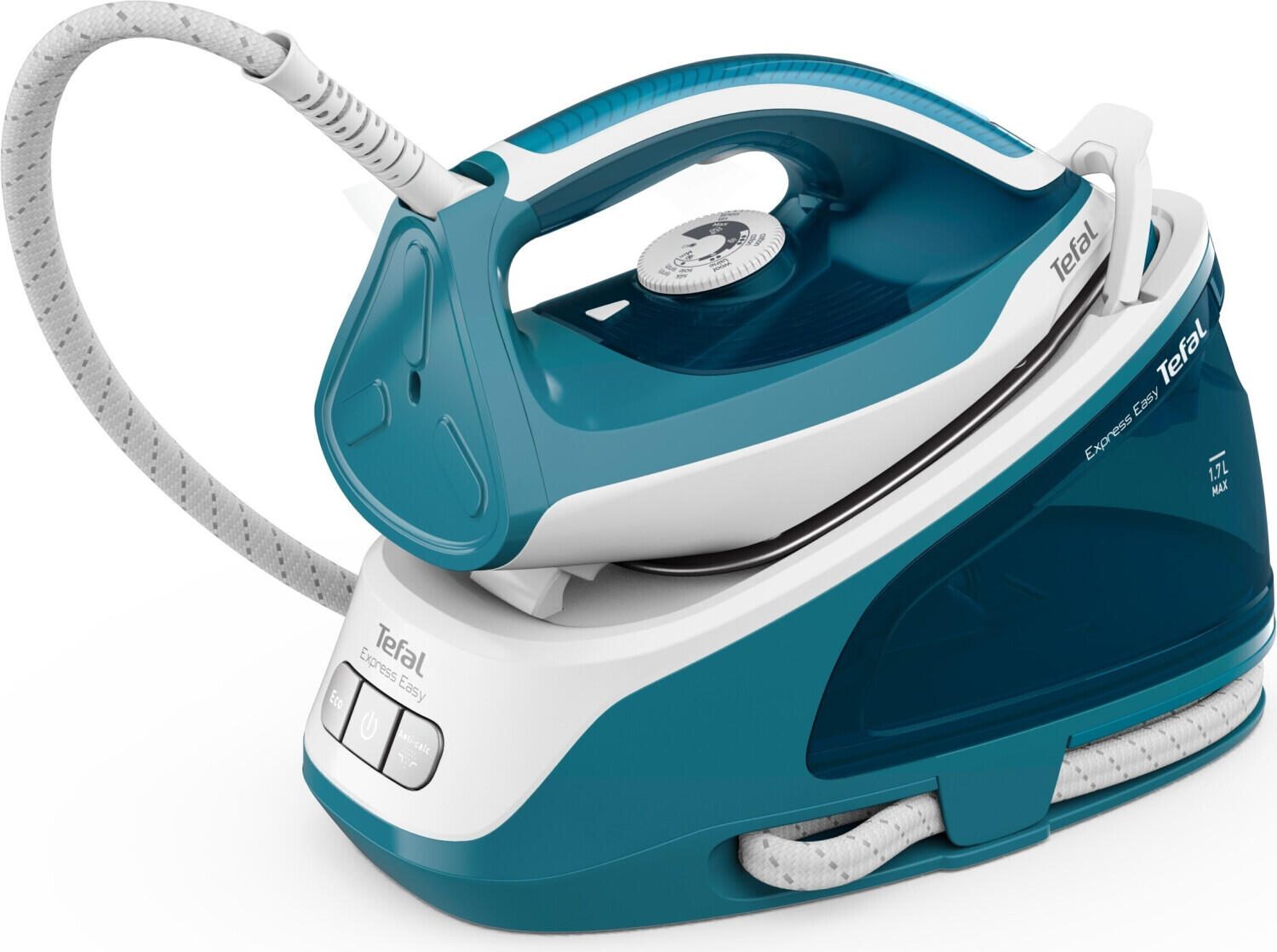 Tefal Express Easy Dampfbügeleisen, weiß/türkis