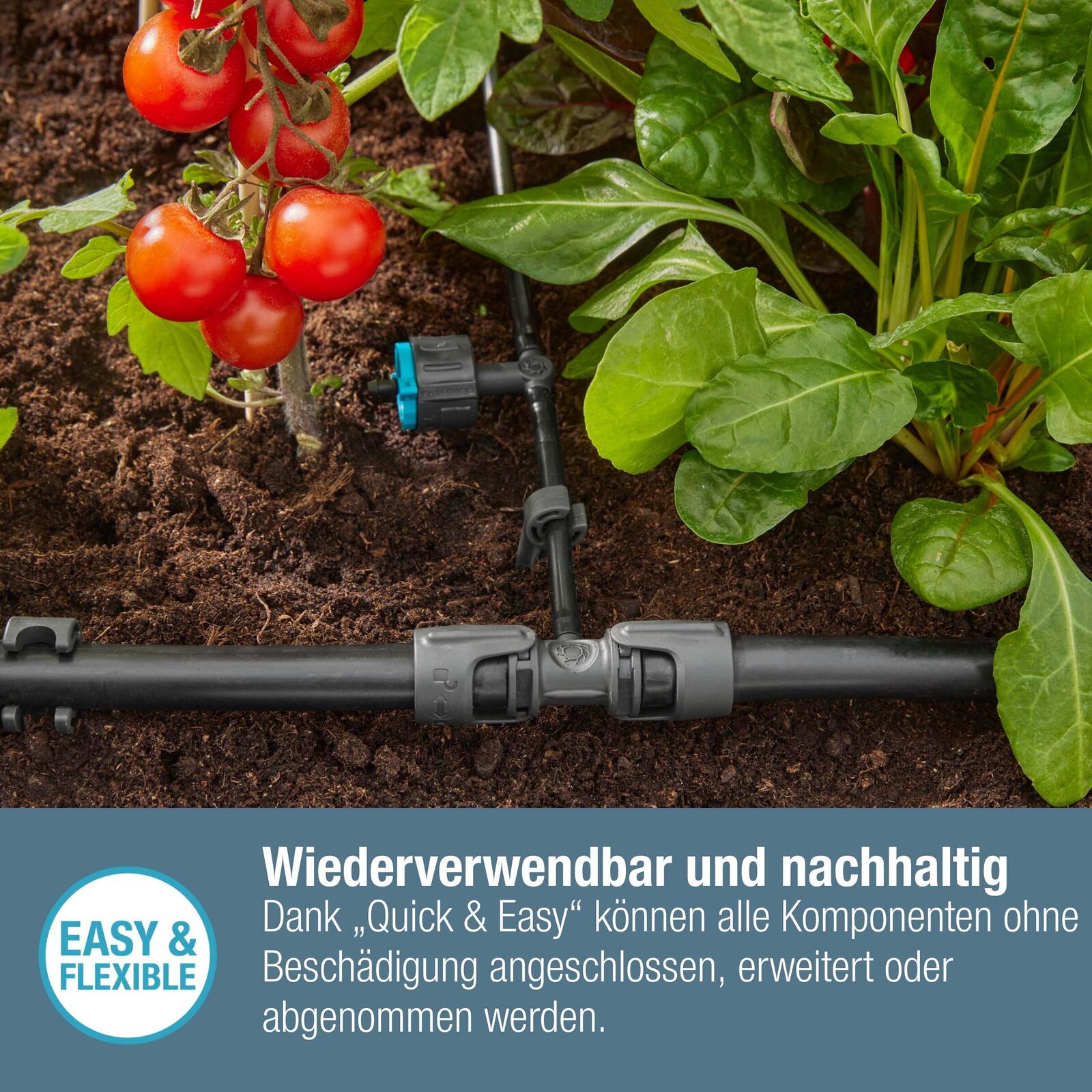 GARDENA Tropfschlauchverbinder Micro-Drip-System T-Stück 13 mm (1/2") – 4,6 mm (3/16")
