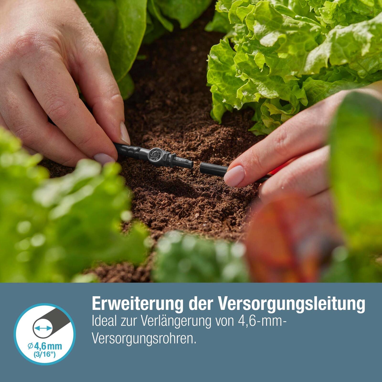 GARDENA Tropfschlauchverbinder Micro-Drip-System Verbinder 4,6 mm (3/16")