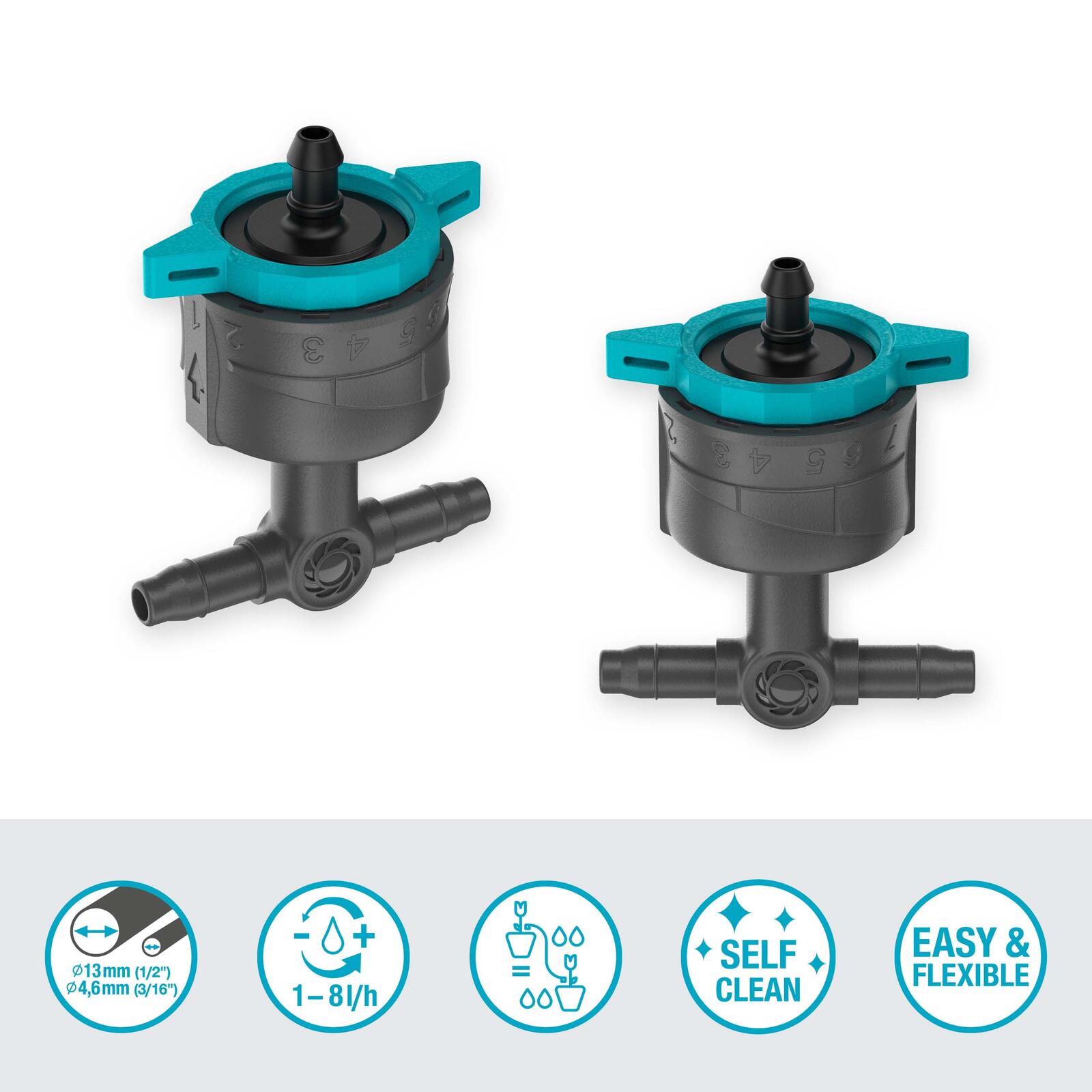 GARDENA Reihentropfer für Tropfschlauch Micro-Drip-System 1- 8 l/h
