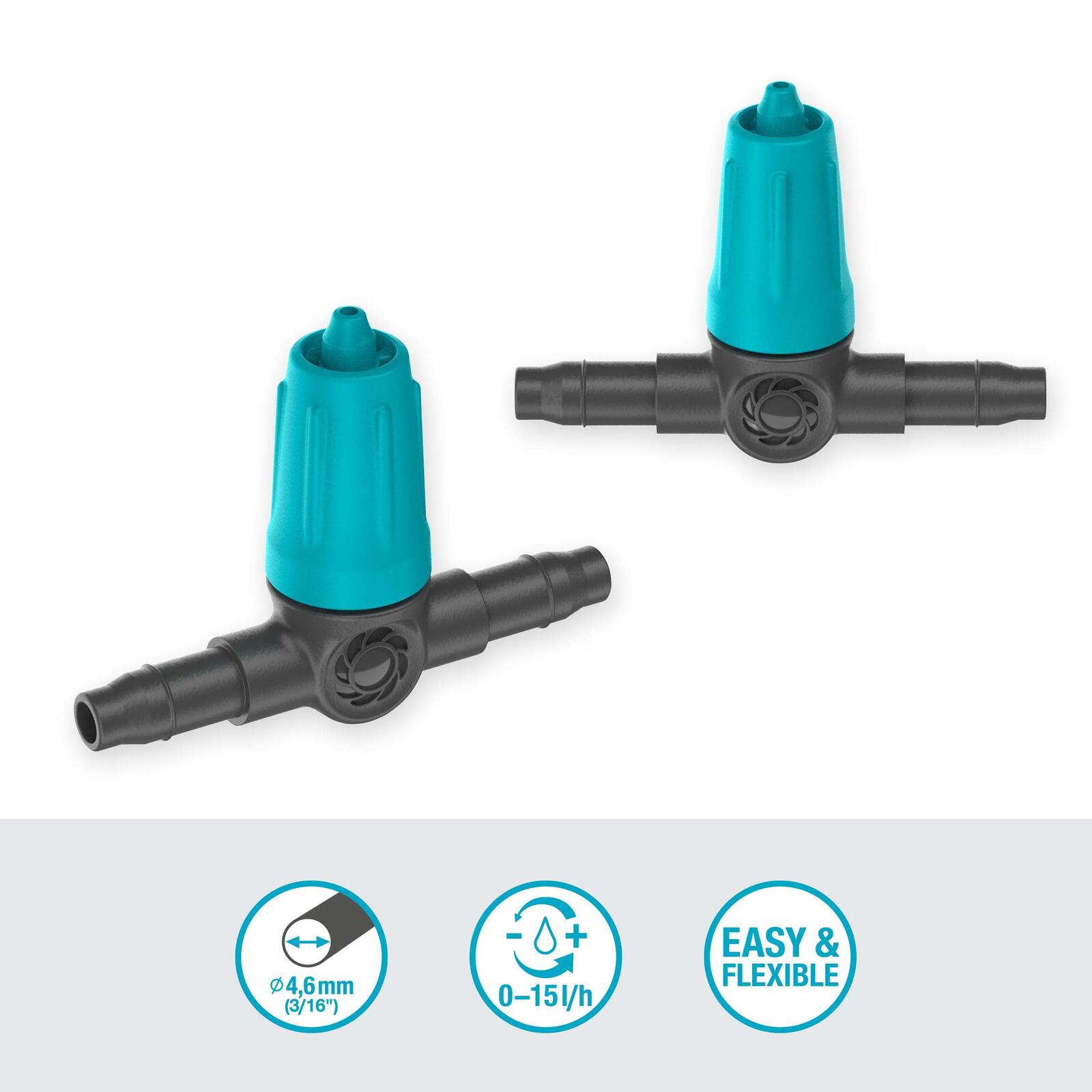 GARDENA Reihentropfer für Tropfschlauch Micro-Drip-System 0-15 l/h