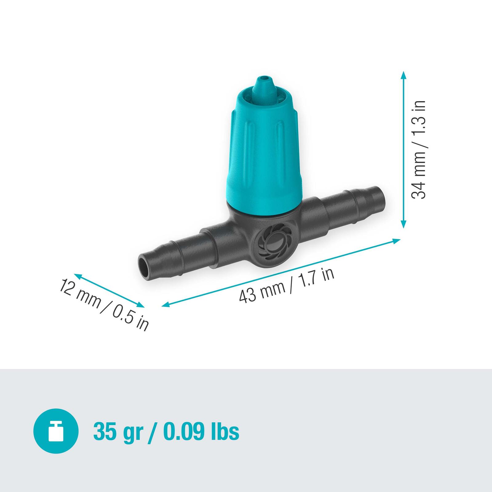 GARDENA Reihentropfer für Tropfschlauch Micro-Drip-System 0-15 l/h
