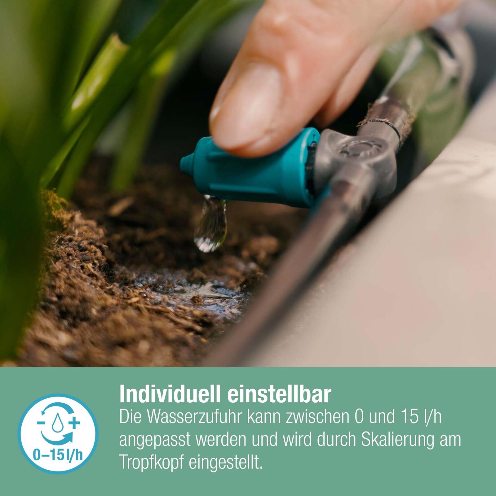 GARDENA Reihentropfer für Tropfschlauch Micro-Drip-System 0-15 l/h