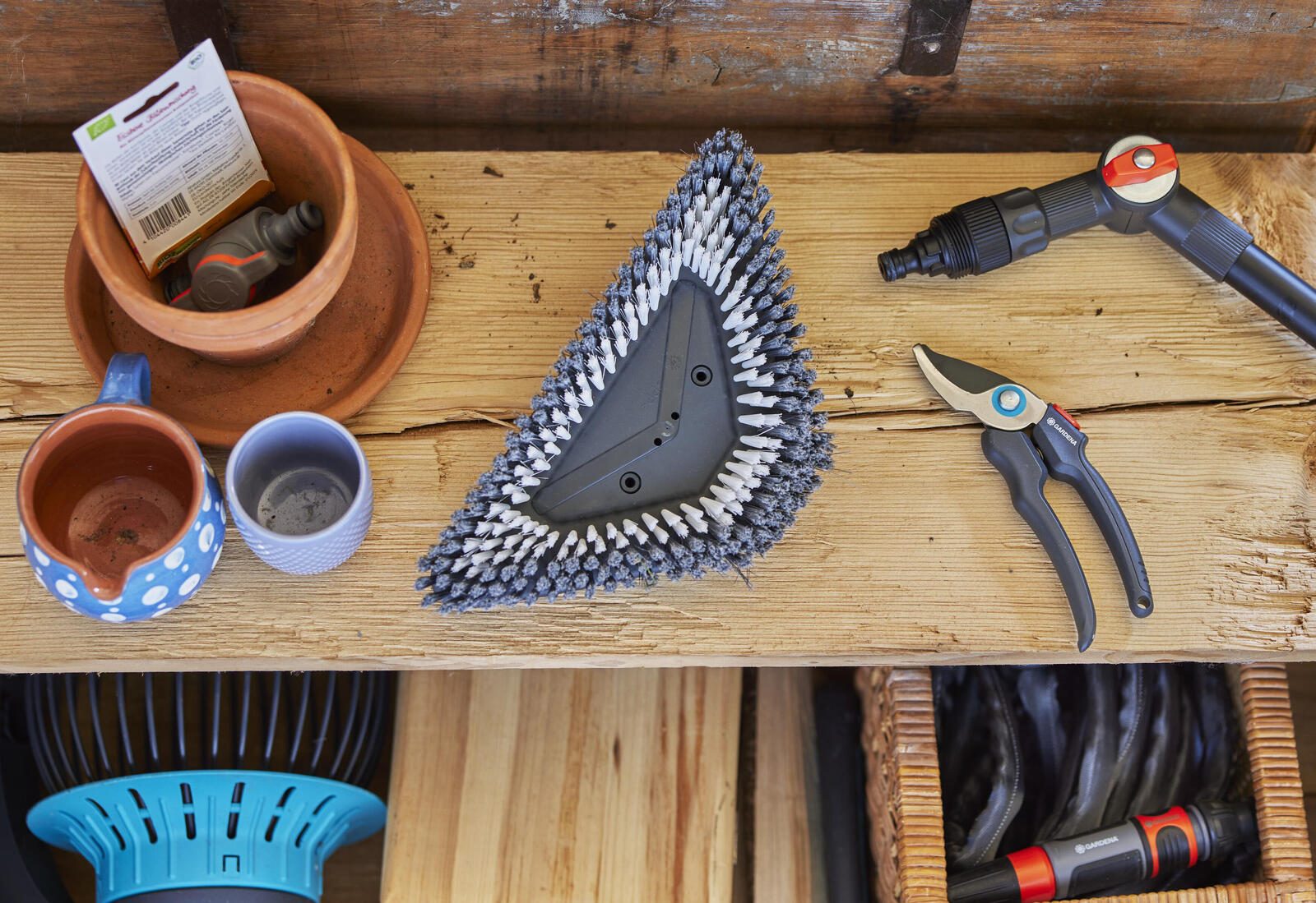 GARDENA Waschbürste für Gartenschlauch Cleansystem hard flex