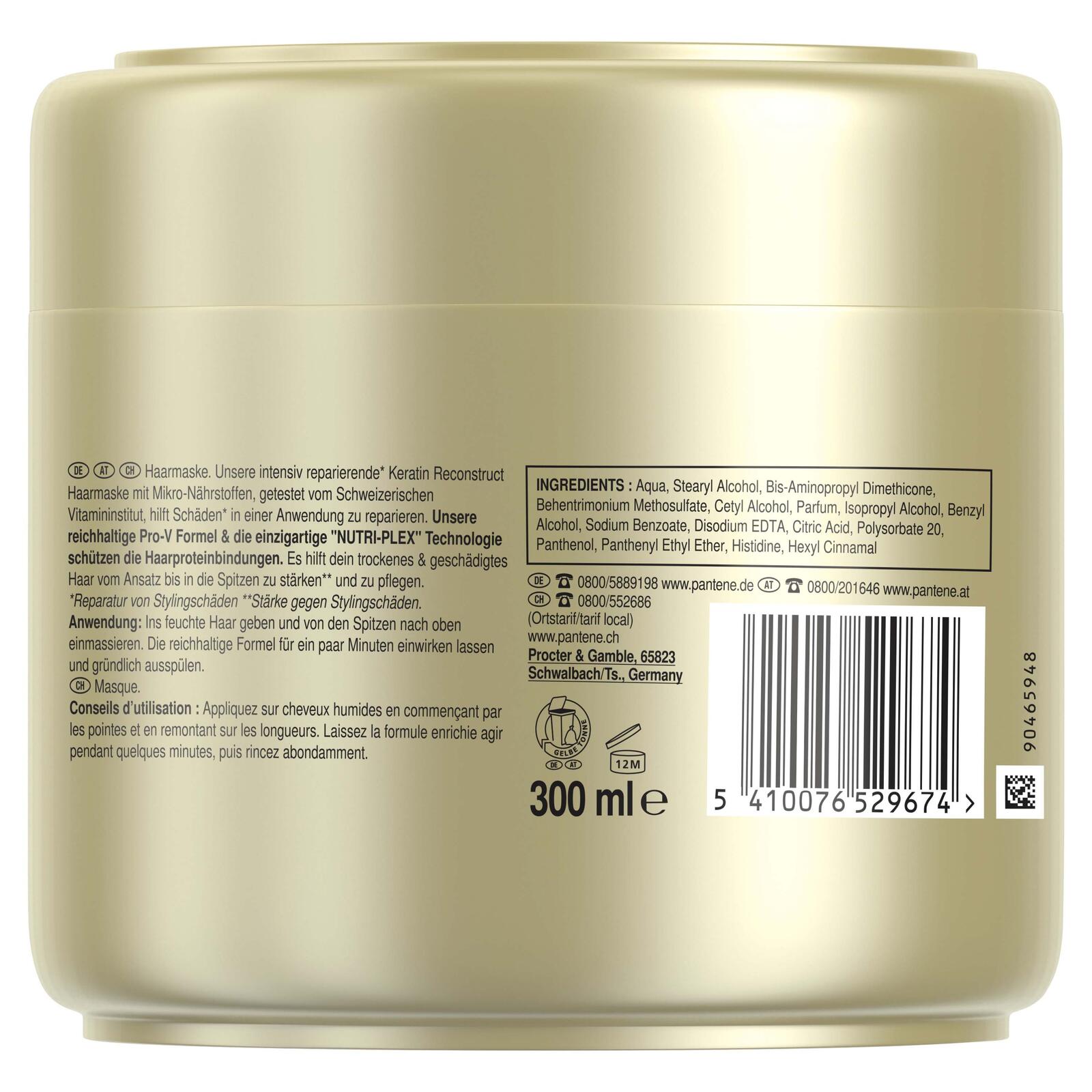 PANTENE PRO-V REPAIR & CARE KERATIN RECONSTRUCT Haarmaske 300 ml