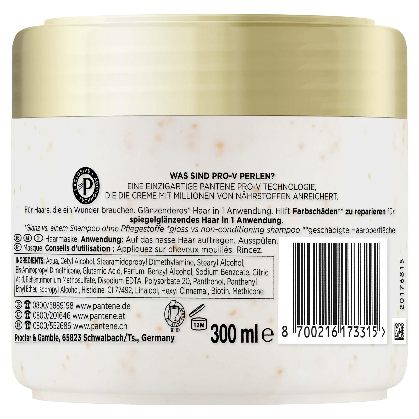 PANTENE PRO-V GLATT & SEIDIG KERATIN RECONSTRUCT Haarmaske 300 ml