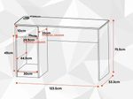 X Rocker Carbon-Tek Gaming Schreibtisch mit LED-Beleuchtung & Wireless Charging Ladepad - grau/rot