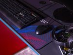 X Rocker Carbon-Tek Gaming Schreibtisch mit LED-Beleuchtung & Wireless Charging Ladepad - grau/rot