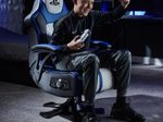 X Rocker Sony Playstation® Legend 2.1 Gaming-Sessel mit Stereo-Lautsprechersystem und Vibrationsmotor - blau/schwarz/weiß