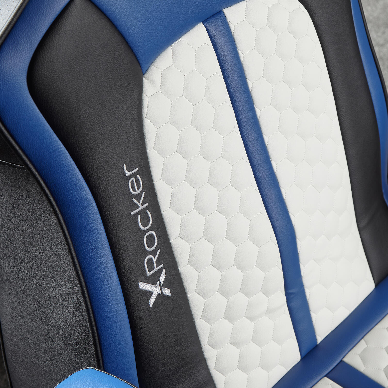 X Rocker Sony Playstation® Legend 2.1 Gaming-Sessel mit Stereo-Lautsprechersystem und Vibrationsmotor - blau/schwarz/weiß