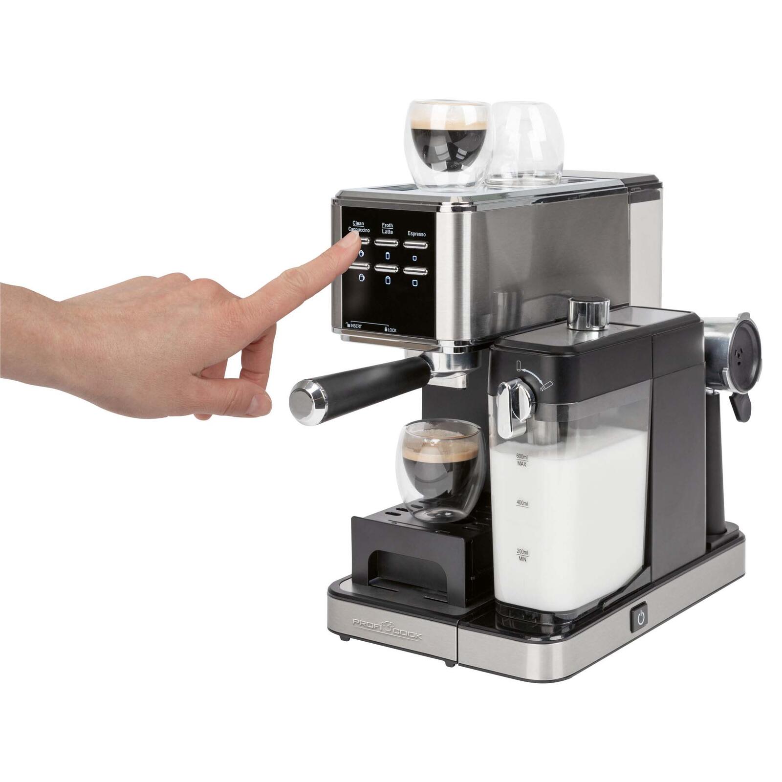 ProfiCook PC-ES-KA 1266 Espressomaschine silber/schwarz