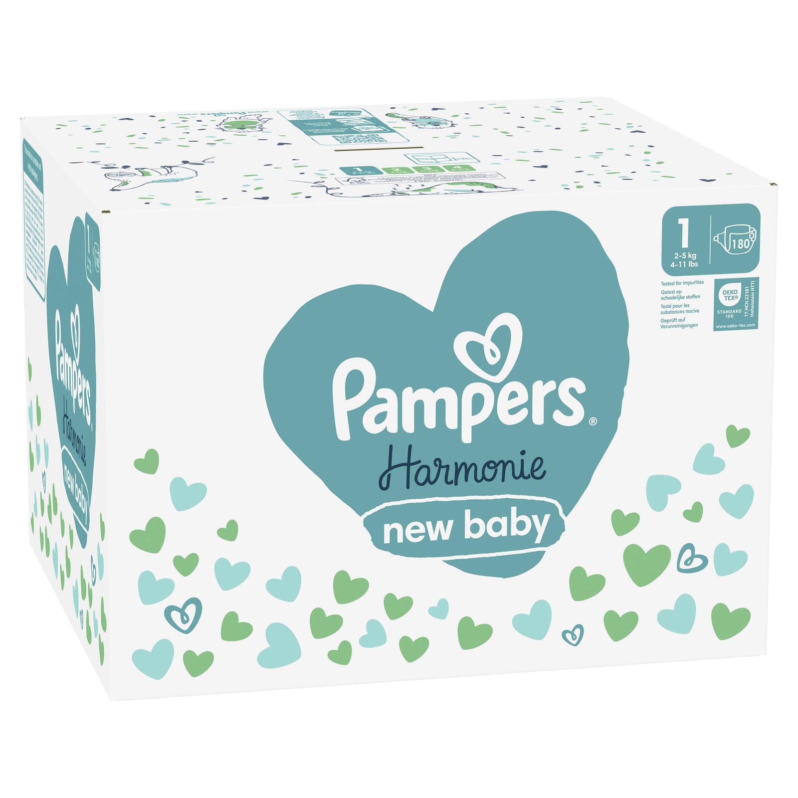 Pampers® Windeln Harmonie Größe 1 180ST für Neugeborene (0-3 Monate)