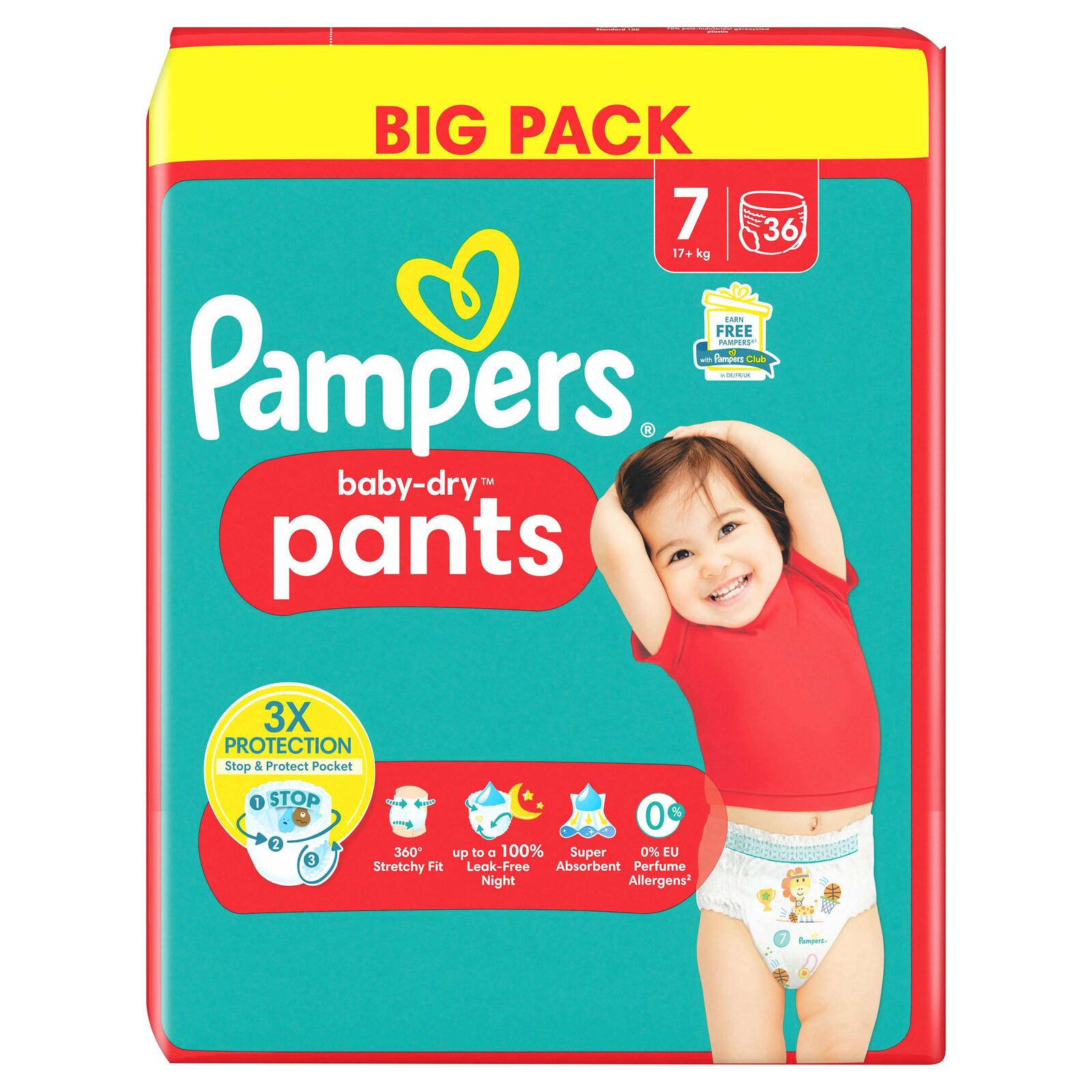 Pampers® Windeln BabyDry Größe 7 40ST für Kids und Teens (4-12 Jahre)