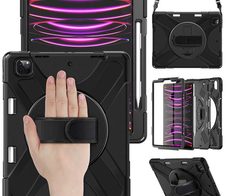 eSTUFF CHICAGO Full Body Defender Case für das iPad Air 13" (2024/2025/2026) - Black