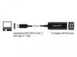 DeLOCK Thunderbolt 3 zu 2.5GBase-T Netzwerkadapter, schwarz