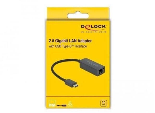 DeLOCK Thunderbolt 3 zu 2.5GBase-T Netzwerkadapter, schwarz