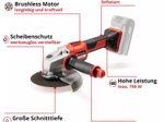 Einhell Akku-Winkelschleifer  AXXIO 18/150 (4431144)