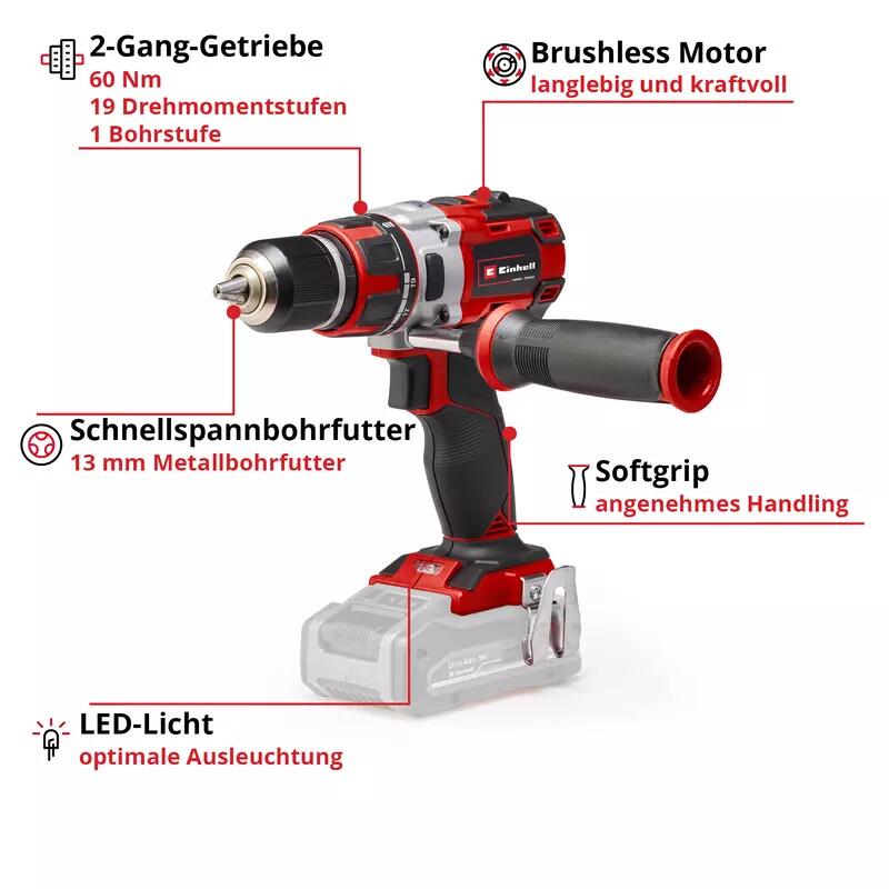 Einhell Akku-Bohrschrauber TP-CD 18 Li Brushless-Solo (4513850)