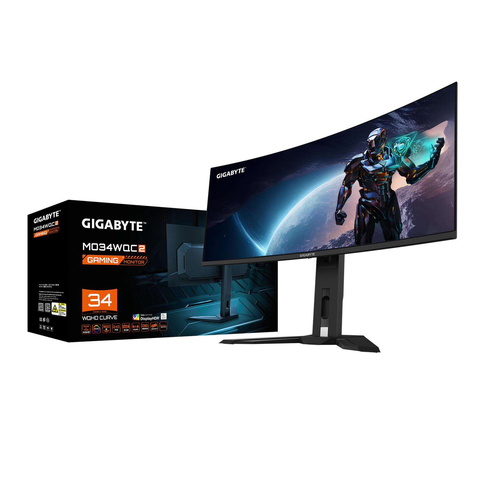 GIGABYTE MO34WQC2 WQHD Curved Gaming Monitor 34" (86,3cm)