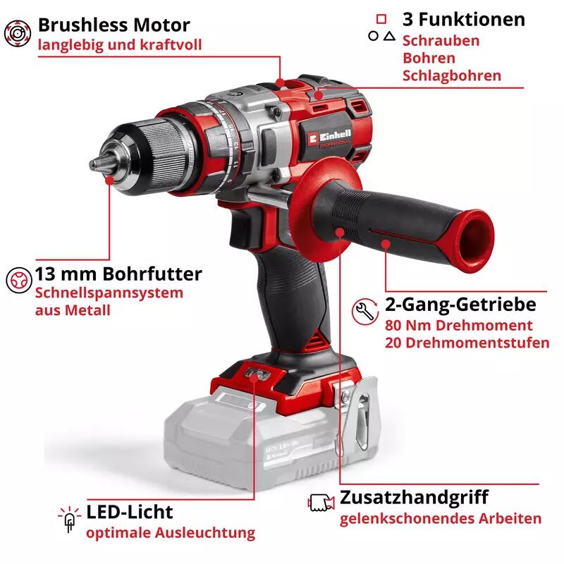 Einhell Akku-Bohrschrauber-Set TP-CD 18/80 Li-i BL - Solo (4514305)