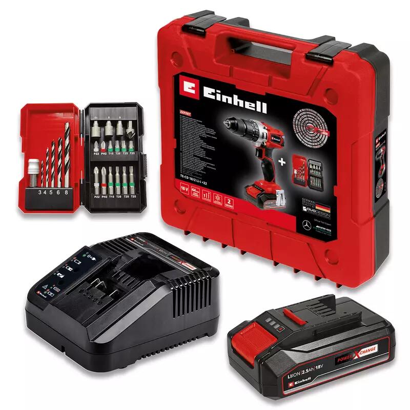 Einhell Akku-Bohrschrauber-Set TE-CD 18/2 Li-i +22 (1x2,5 Ah) (4514220)