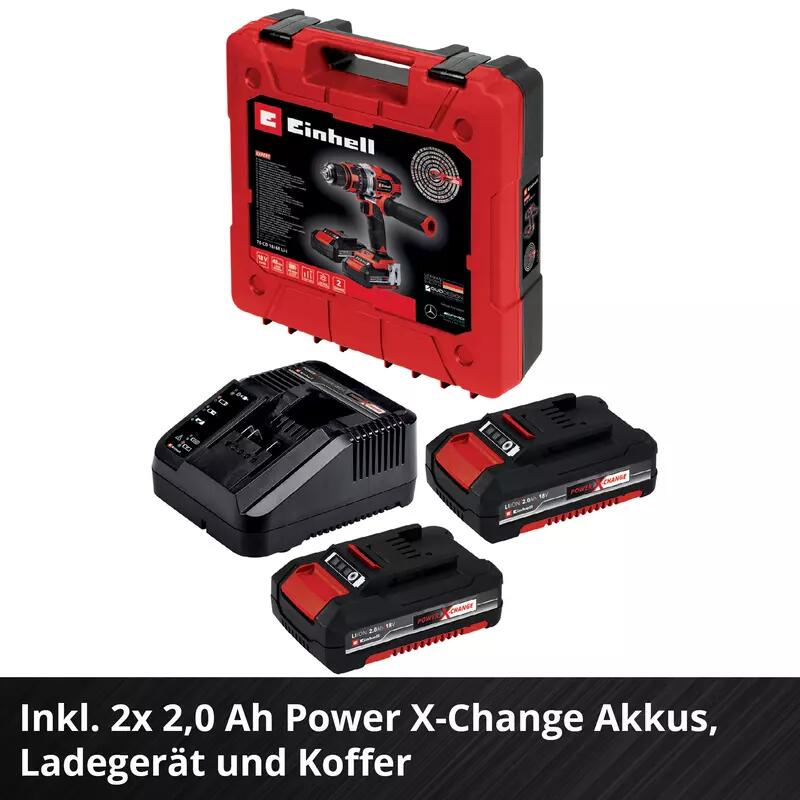 Einhell Akku-Bohrschrauber-Set TE-CD 18/48 Li-i (2x2,0Ah) (4513935)