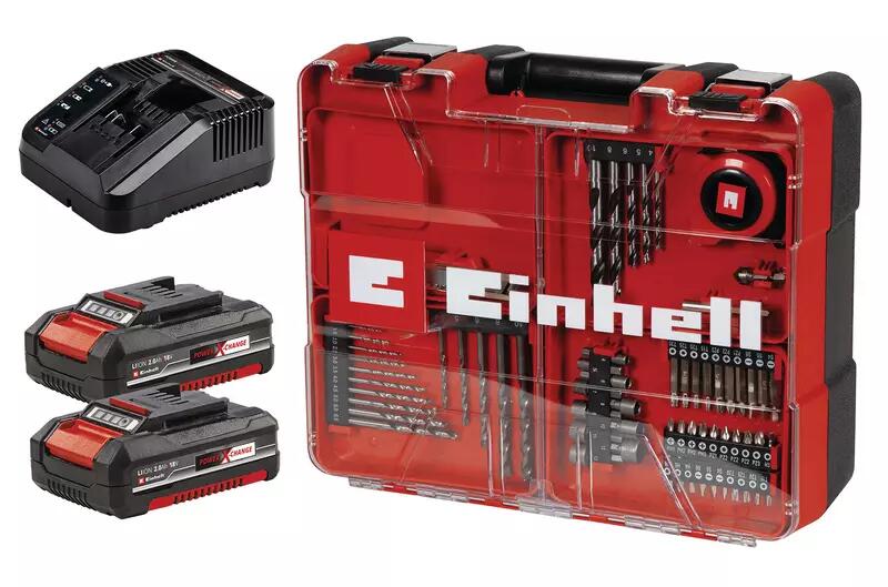 Einhell Akku-Bohrschrauber-Set TE-CD 18/40 Li-i +64 (2x2,0Ah) (4513992)