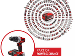 Einhell Akku-Bohrschrauber-Set TE-CD 18/2 Li-i +64 (2x2,0 Ah) (4514221)
