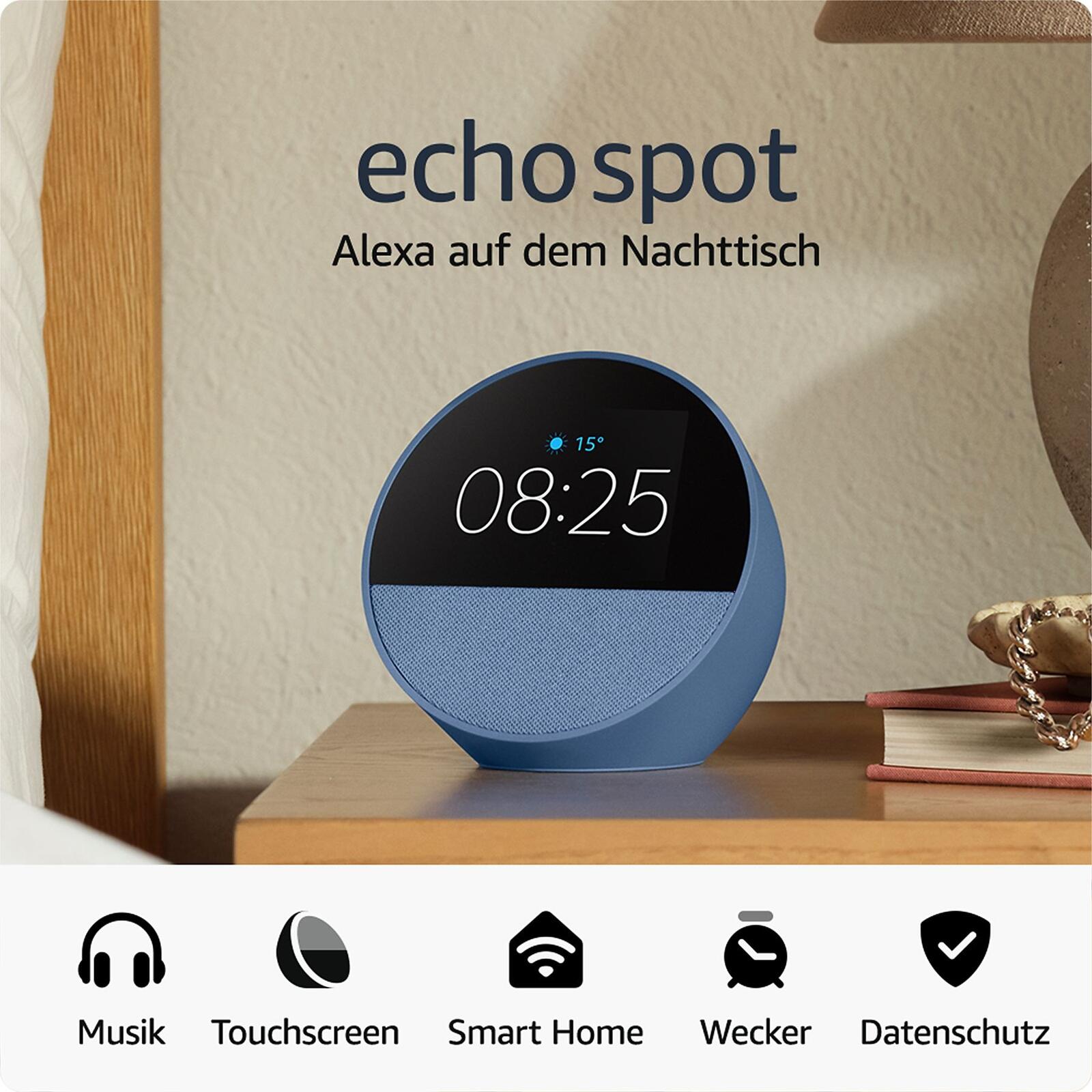 Amazon Echo Spot (2024) - Smart Speaker, blau