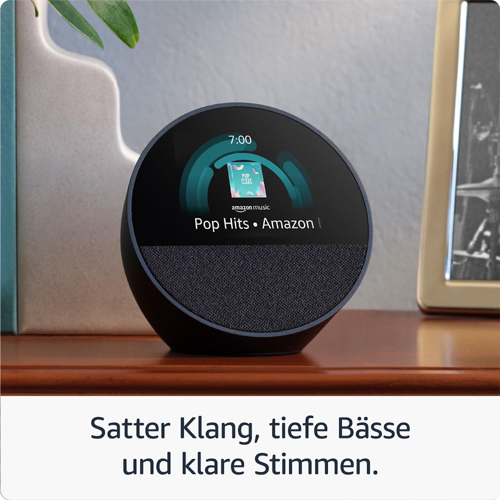 Amazon Echo Spot (2024) - Smart Speaker, schwarz