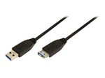 LogiLink USB Typ A (M) zu USB Typ A (W), USB 3.0, 2m