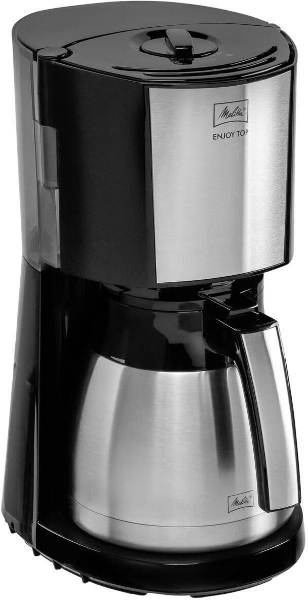 Melitta Enjoy® Top Therm Filterkaffeemaschine, schwarz-silber