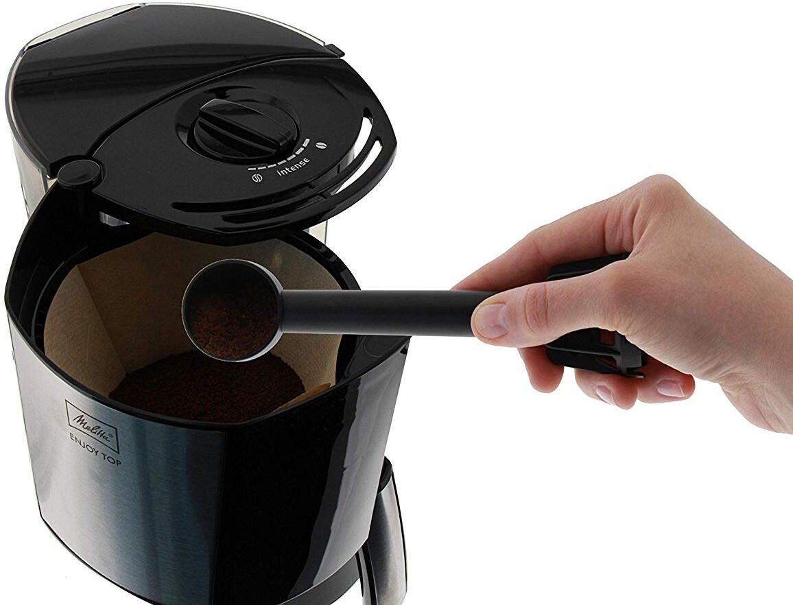Melitta Enjoy® Top Therm Filterkaffeemaschine, schwarz-silber