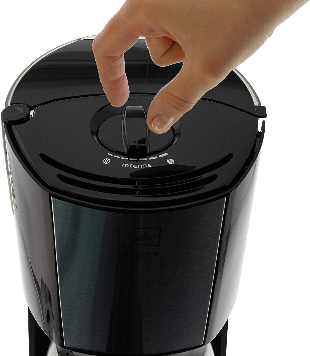Melitta Enjoy® Top Therm Filterkaffeemaschine, schwarz-silber