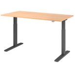 HAMMERBACHER XMKA16 höhenverstellbarer Schreibtisch 70,0 - 120,0 cm - elektrisch eiche / grafit
