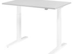 HAMMERBACHER XMKA12 höhenverstellbarer Schreibtisch 70,0 - 120,0 cm - elektrisch lichtgrau / weiß