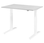 HAMMERBACHER XMKA12 höhenverstellbarer Schreibtisch 70,0 - 120,0 cm - elektrisch lichtgrau / weiß