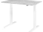 HAMMERBACHER XMKA12 höhenverstellbarer Schreibtisch 70,0 - 120,0 cm - elektrisch beton / weiß